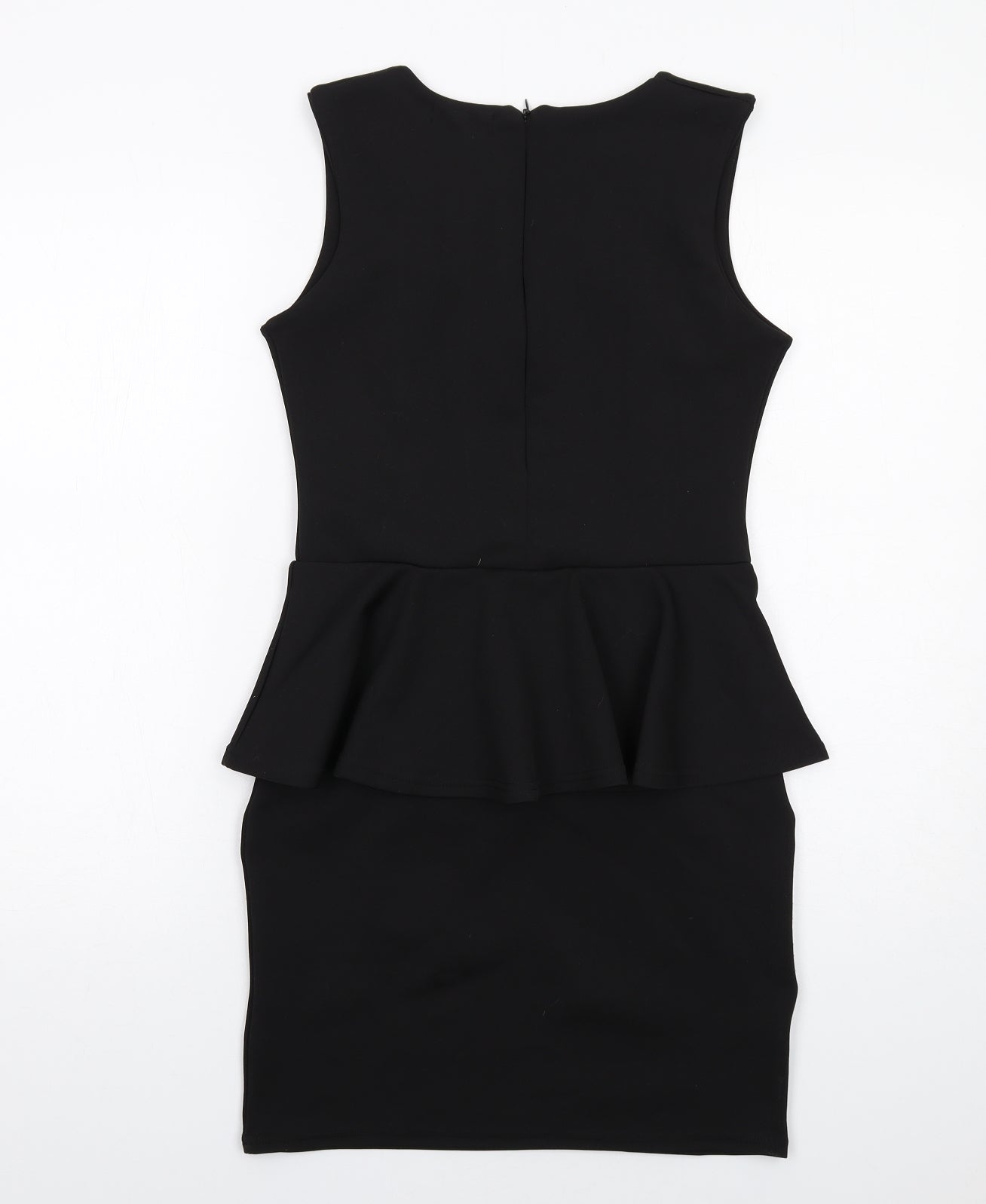 Nikka Womens Black Polyester Shift Size 10 Square Neck Zip