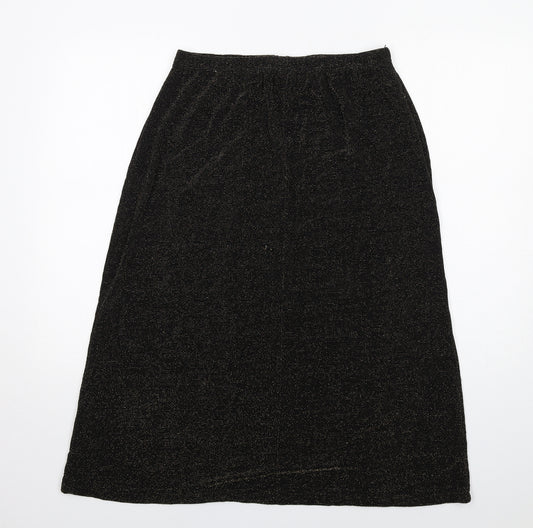Bonmarché Womens Black Nylon A-Line Skirt Size M