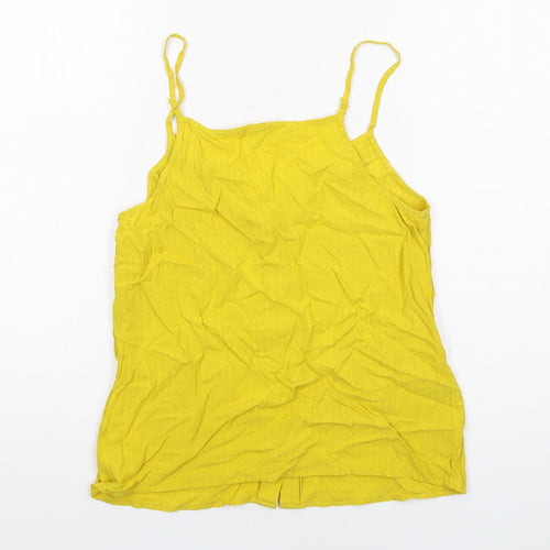 Warehouse Womens Yellow Viscose Camisole Tank Size 10 V-Neck