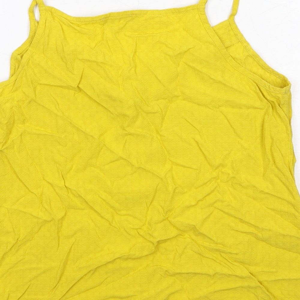 Warehouse Womens Yellow Viscose Camisole Tank Size 10 V-Neck