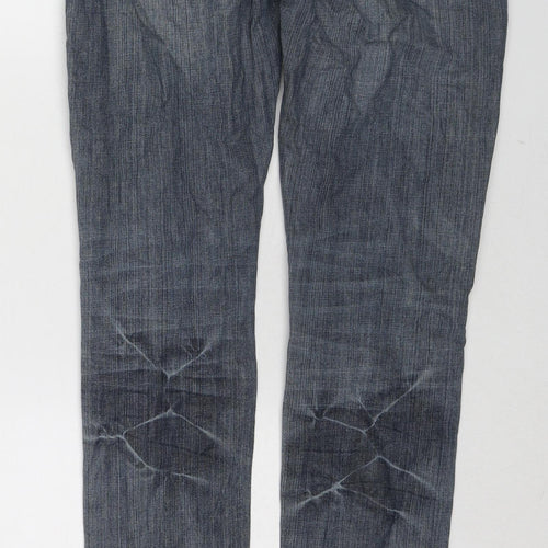 AllSaints Womens Blue Cotton Skinny Jeans Size 27 in L30 in Regular Zip