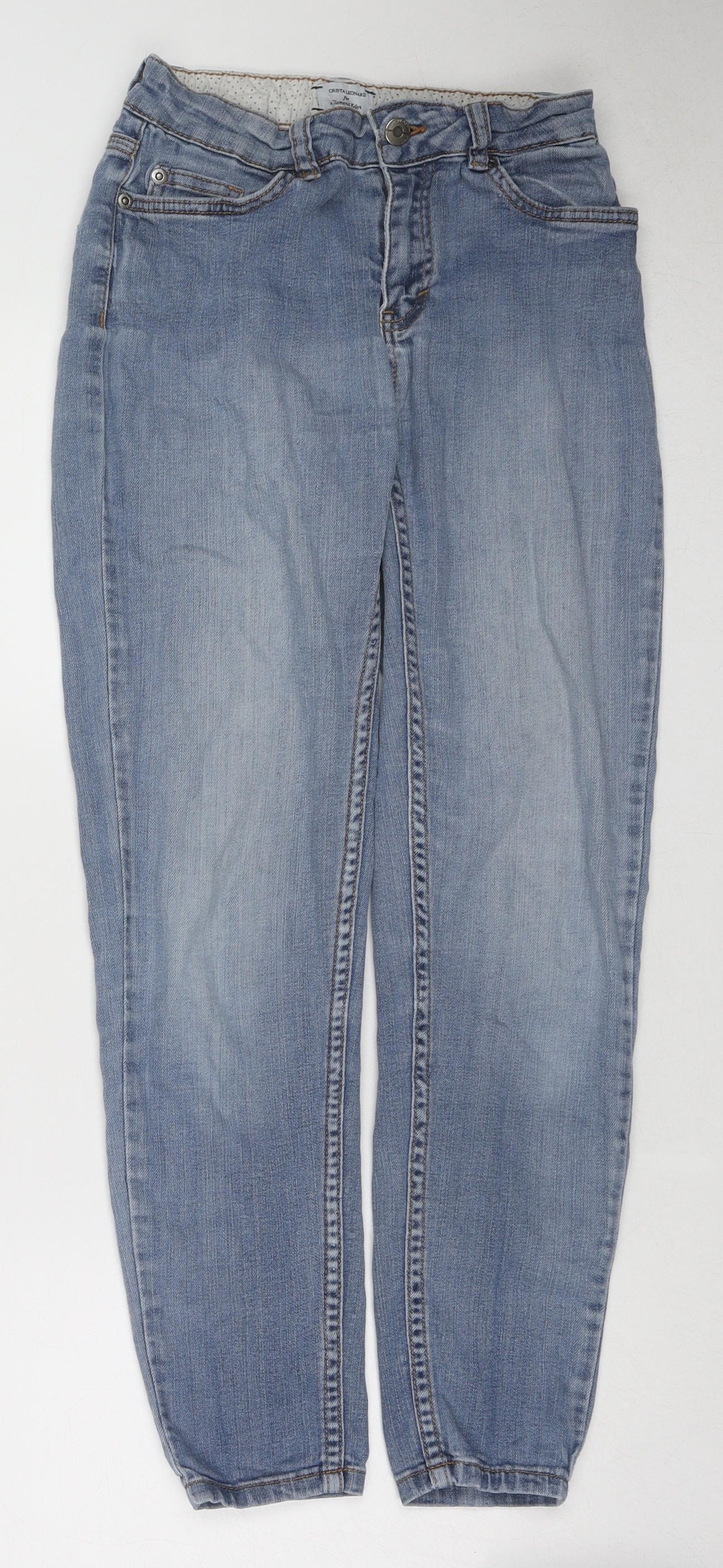 Element Eden Womens Blue Cotton Tapered Jeans Size 26 Regular Zip