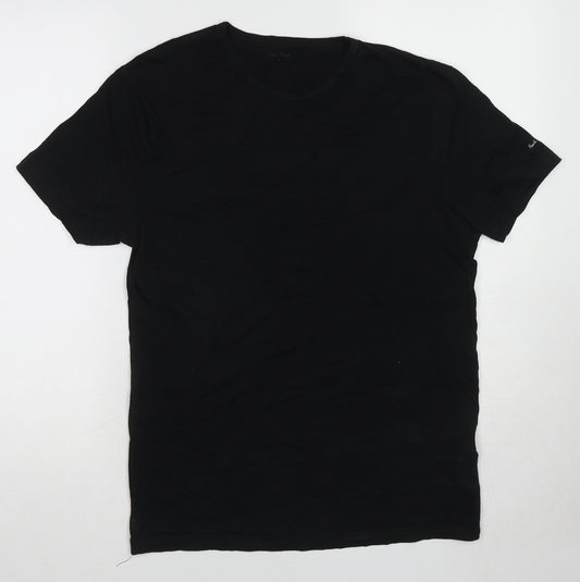Paul Smith Mens Black Cotton T-Shirt Size M Round Neck