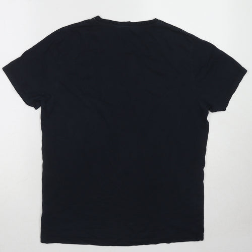 Ted Baker Mens Blue Cotton T-Shirt Size M Round Neck - Label size 3