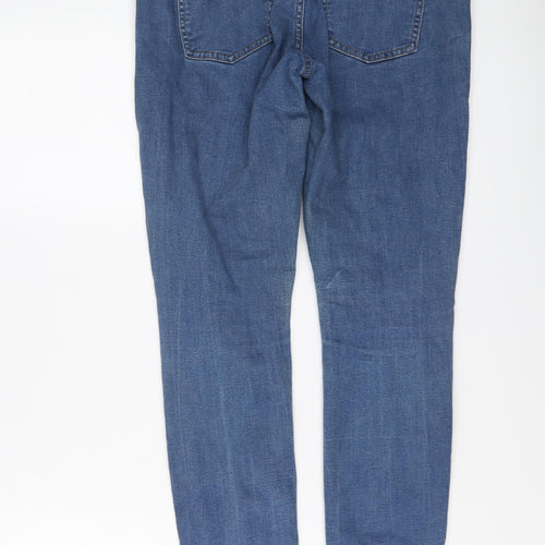 ASOS Womens Blue Cotton Skinny Jeans Size 30 in L30 in Regular Button