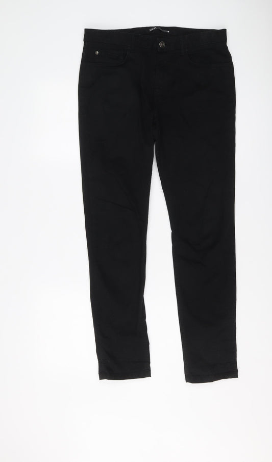 Zara Mens Black Cotton Skinny Jeans Size 32 in L29 in Regular Button