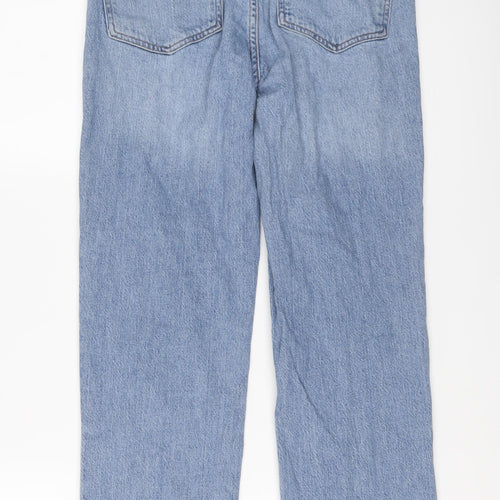 ASOS Womens Blue Cotton Straight Jeans Size 28 in L32 in Regular Button