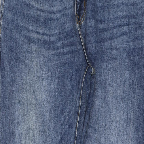 Easy Mens Blue Cotton Straight Jeans Size 36 in L30 in Regular Button