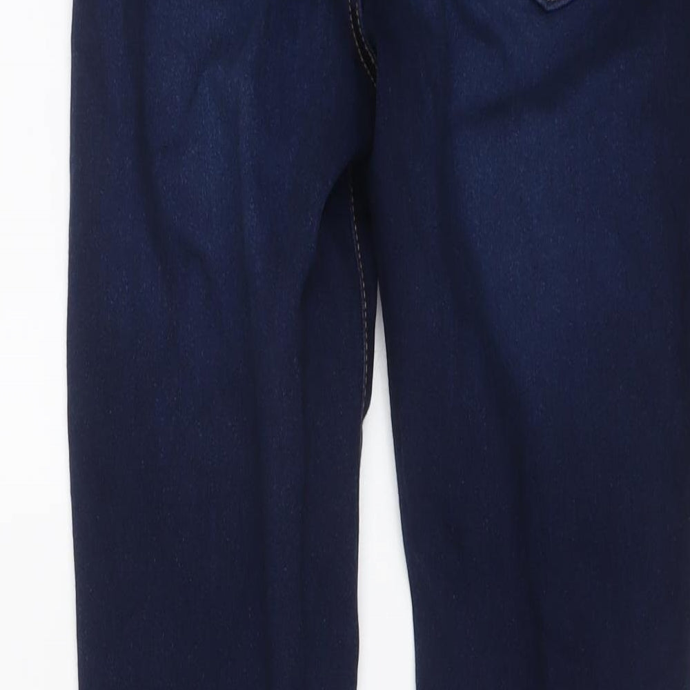 Denim & Co. Womens Blue Cotton Skinny Jeans Size 8 L26 in Regular Button