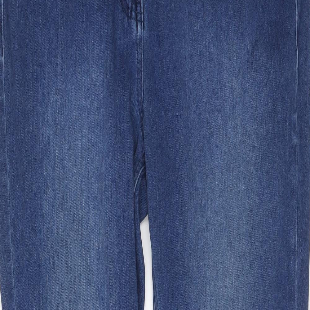 NEXT Womens Blue Cotton Jegging Jeans Size 14 L27 in Regular Button