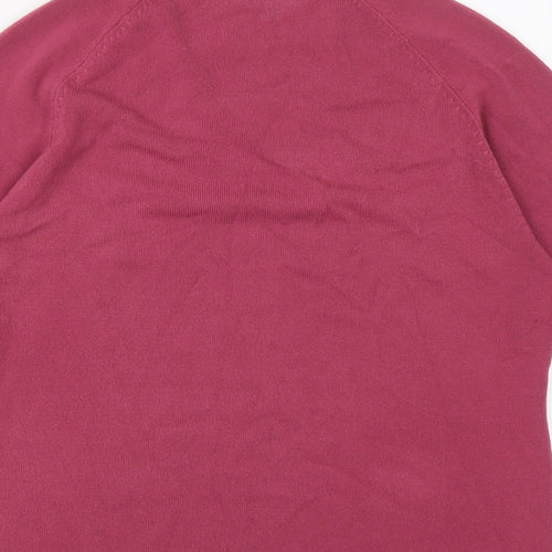 BHS Womens Pink Round Neck Acrylic Pullover Jumper Size 14