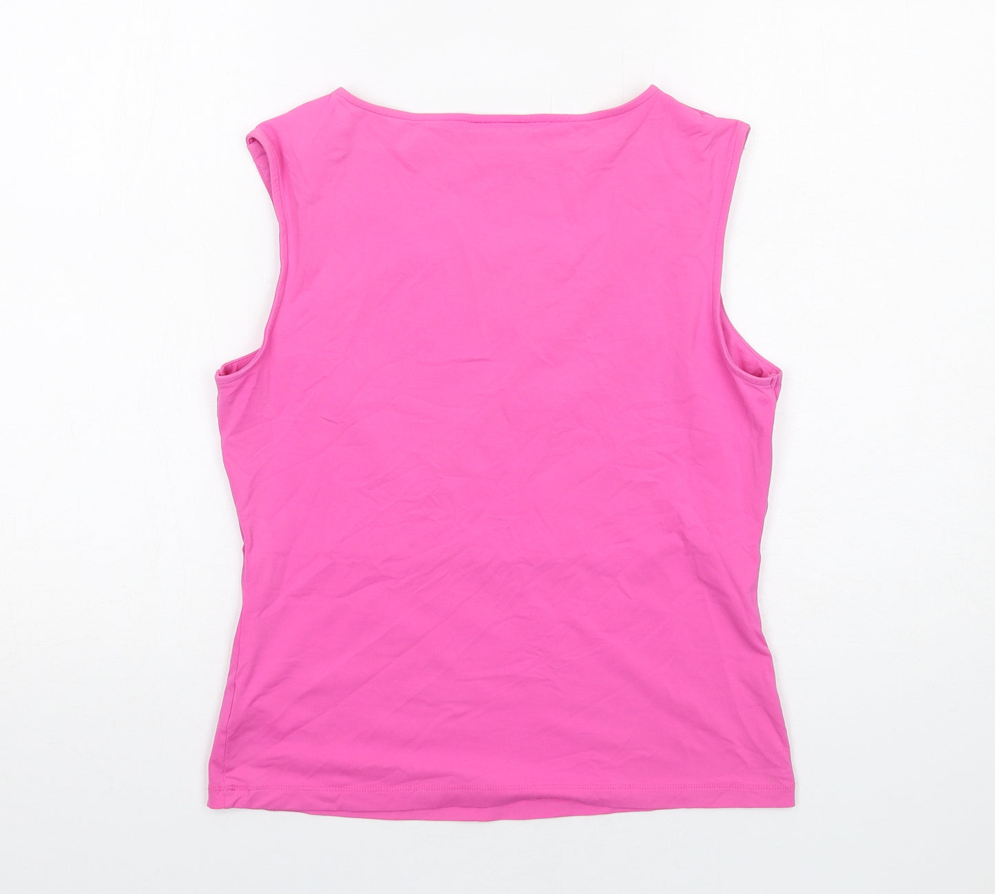 NEXT Womens Pink Nylon Basic Tank Size 14 V-Neck