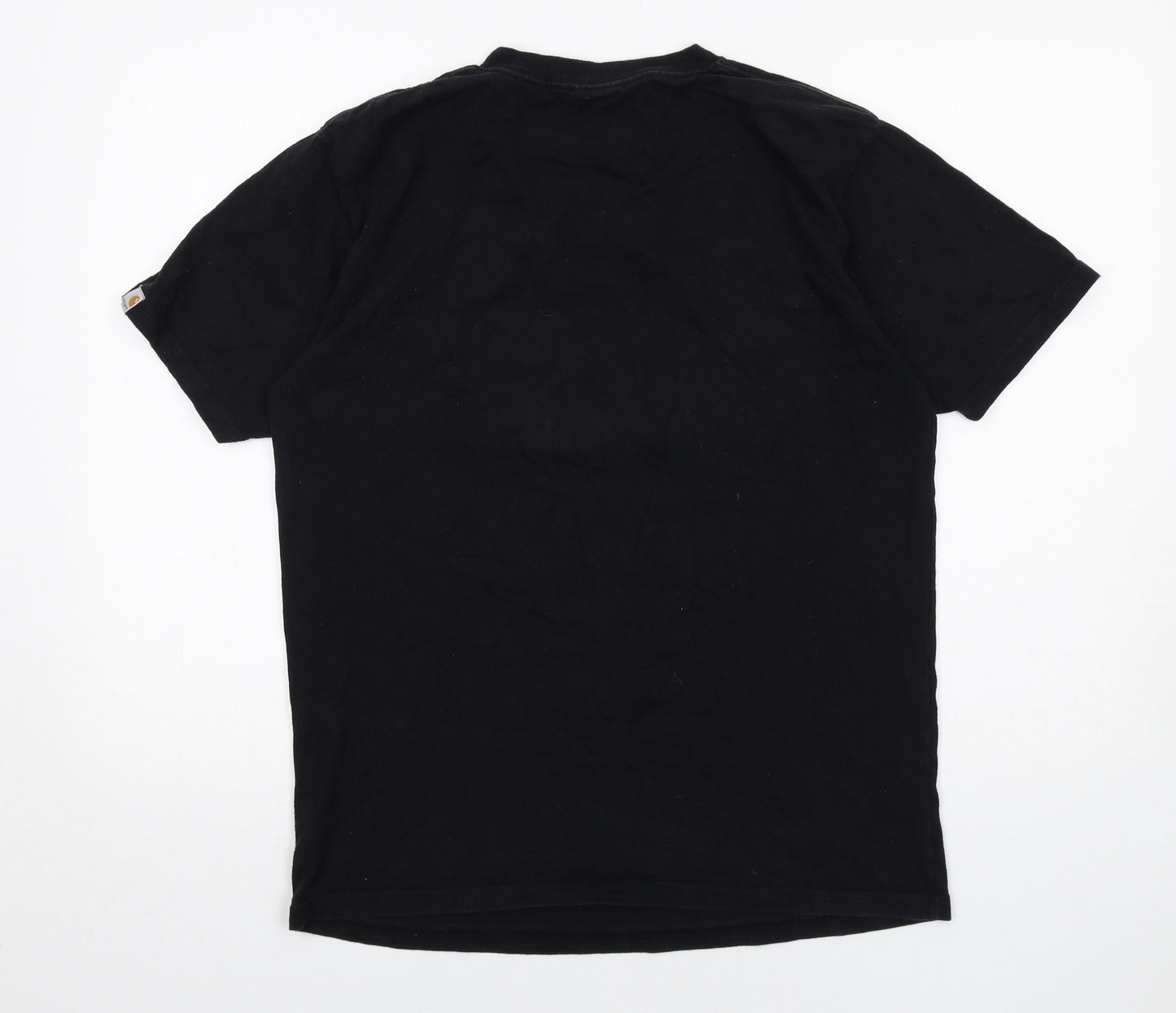 Carhartt Mens Black Cotton T-Shirt Size M Round Neck