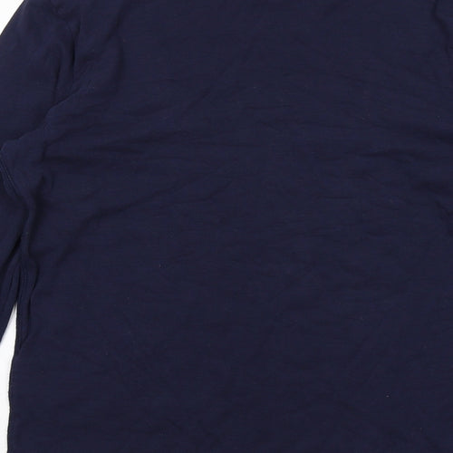 Lee Cooper Mens Blue Cotton T-Shirt Size L Round Neck