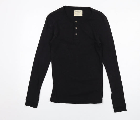 Burton Mens Black Cotton T-Shirt Size XS Round Neck