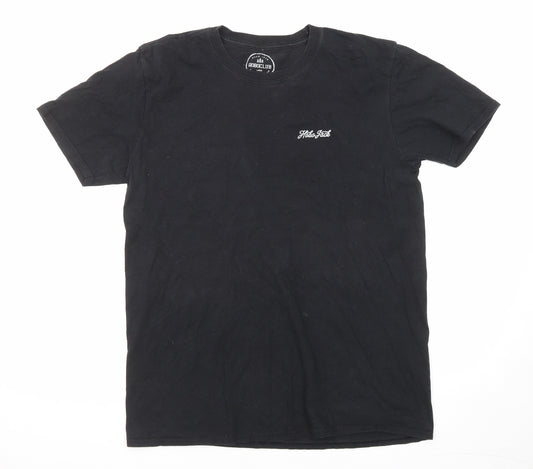 Hobo Club Mens Black Polyester T-Shirt Size L Round Neck