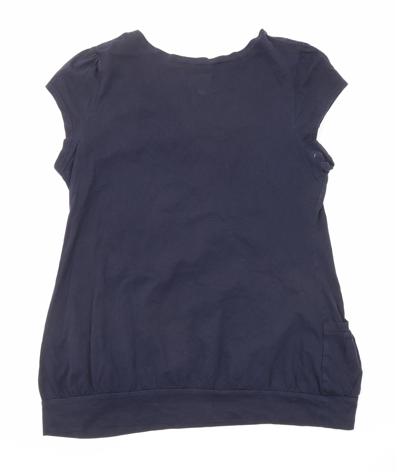 NEXT Womens Blue Cotton Basic T-Shirt Size 18 Round Neck