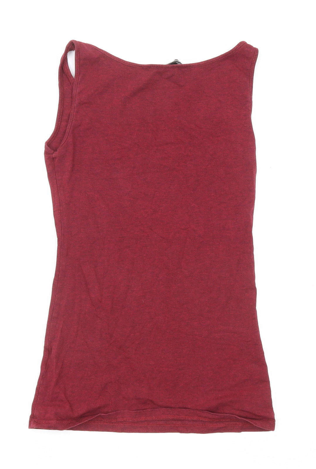H&M Womens Red Cotton Basic Tank Size XS Scoop Neck