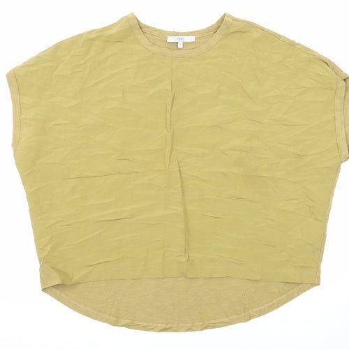 NEXT Womens Green Viscose Basic T-Shirt Size 14 Round Neck