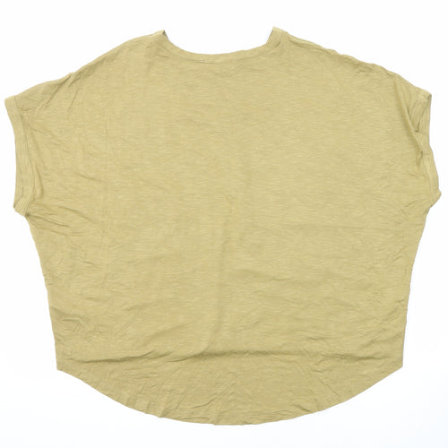 NEXT Womens Green Viscose Basic T-Shirt Size 14 Round Neck