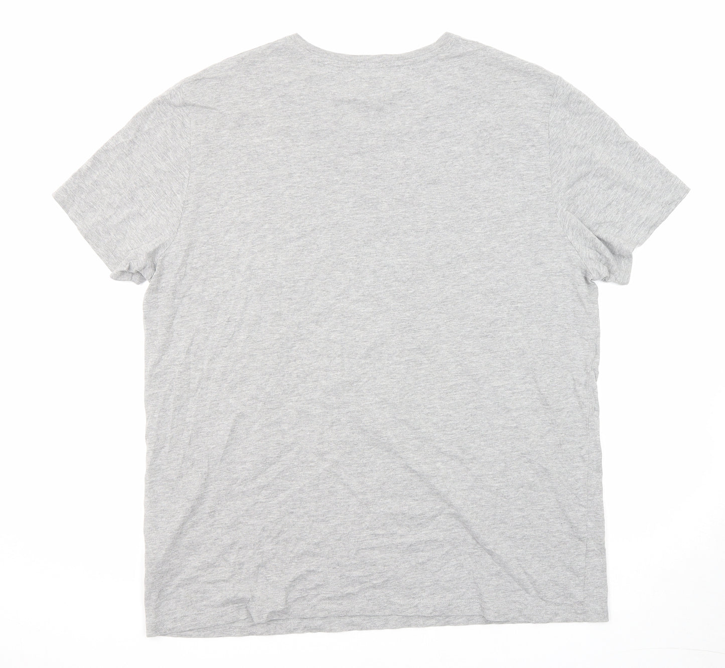 Wrangler Mens Grey Cotton T-Shirt Size XL Round Neck