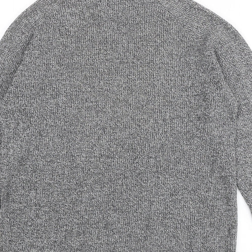 NEXT Mens Grey Round Neck Cotton Pullover Jumper Size M Long Sleeve