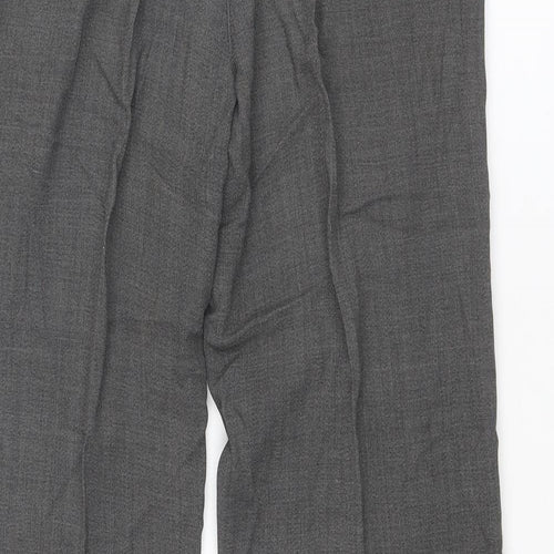 Jigsaw Womens Grey Wool Dress Pants Trousers Size 12 Regular Zip