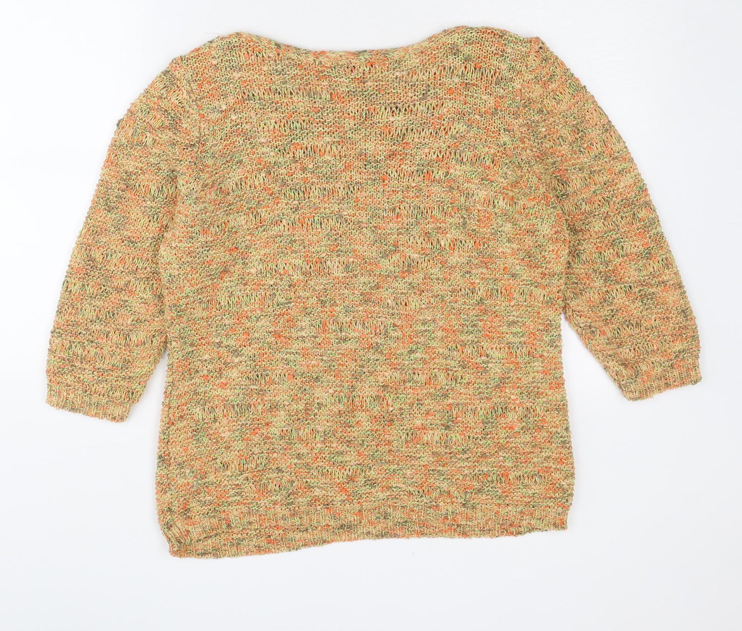 Per Una Womens Multicoloured Round Neck Cotton Pullover Jumper Size M