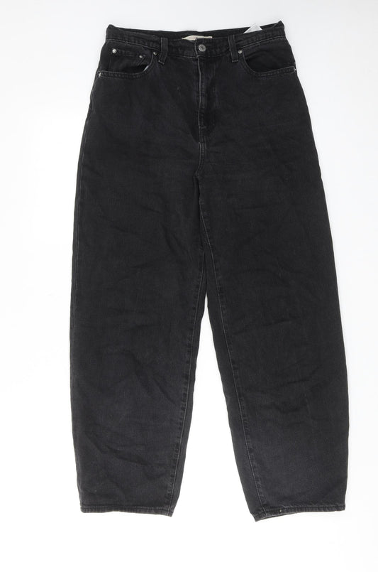 Levi's Womens Black Paisley Cotton Mom Jeans Size 28 in L28 in Regular Zip