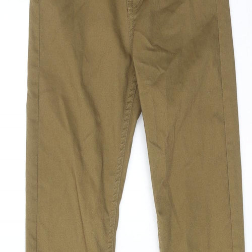 H&M Womens Brown Cotton Skinny Jeans Size 4 Regular Zip