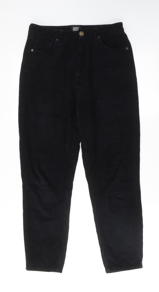 BDG Womens Black Cotton Trousers Size 27 in L32 in Regular Zip