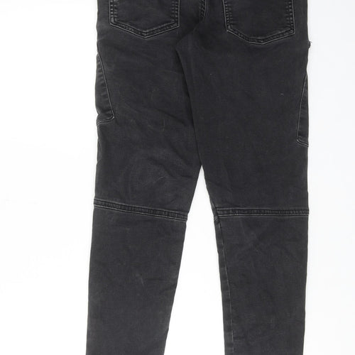 George Womens Black Cotton Skinny Jeans Size XS Regular Drawstring