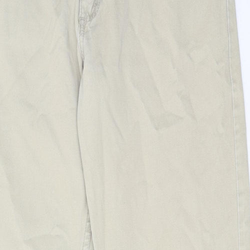 Lee Mens Beige Cotton Chino Trousers Size 34 in L32 in Regular Zip