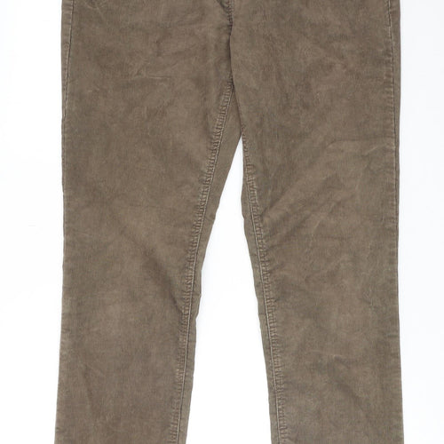 Rohan Womens Brown Cotton Trousers Size 12 Regular Zip