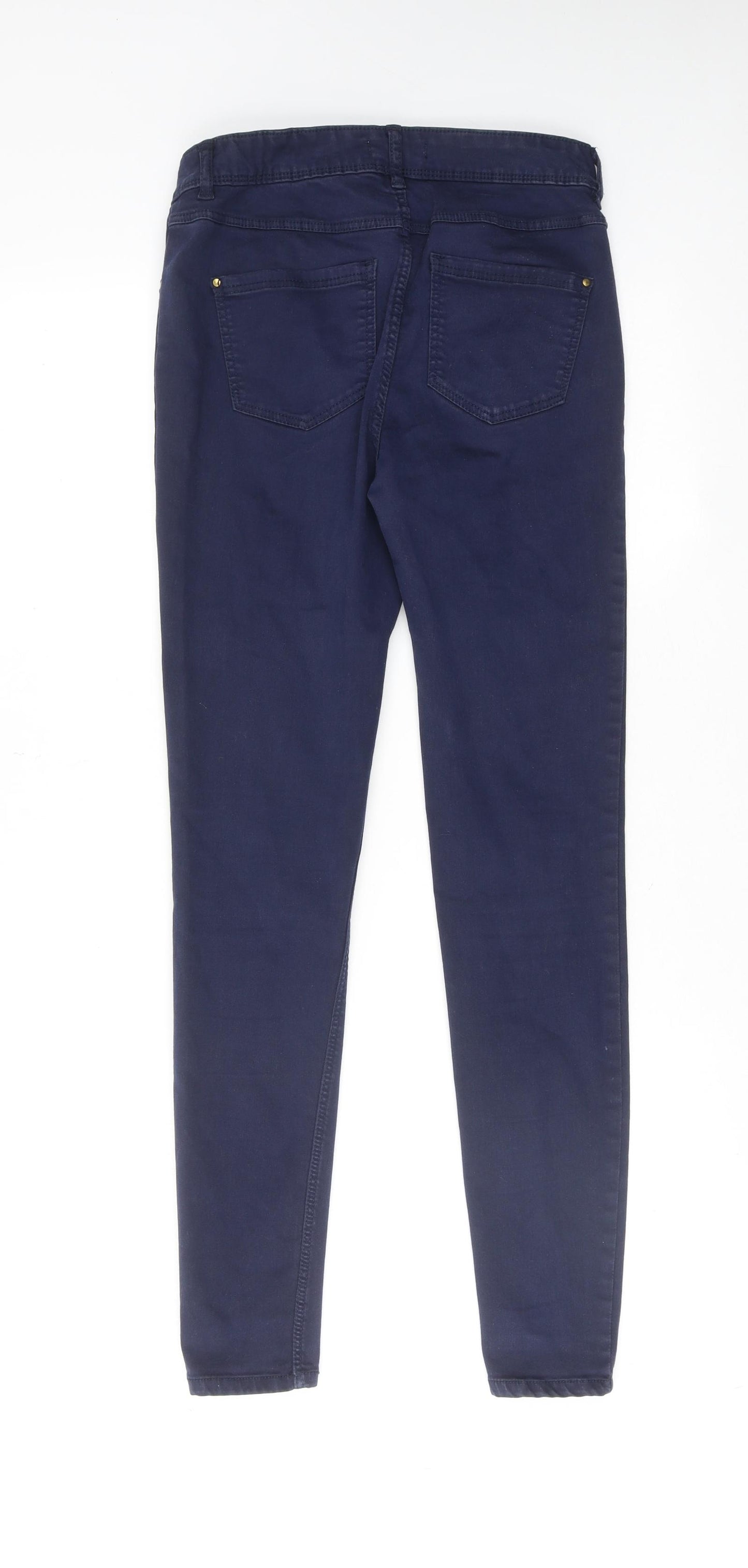 Papaya Womens Blue Cotton Skinny Jeans Size 8 Regular Zip