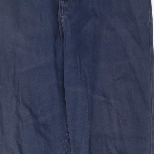 Marks and Spencer Mens Blue Cotton Tapered Jeans Size 32 in L31 in Regular Zip