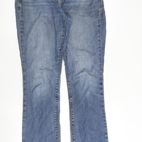 Levi's Womens Blue Cotton Bootcut Jeans Size 29 in Regular Zip