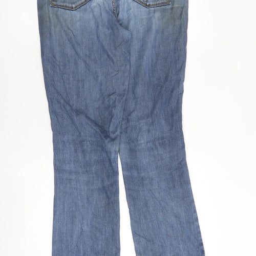 Levi's Womens Blue Cotton Bootcut Jeans Size 29 in Regular Zip