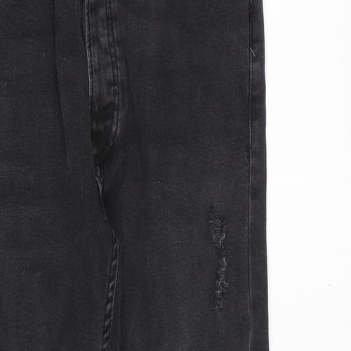 Topman Mens Grey Cotton Skinny Jeans Size 30 in L32 in Slim Zip