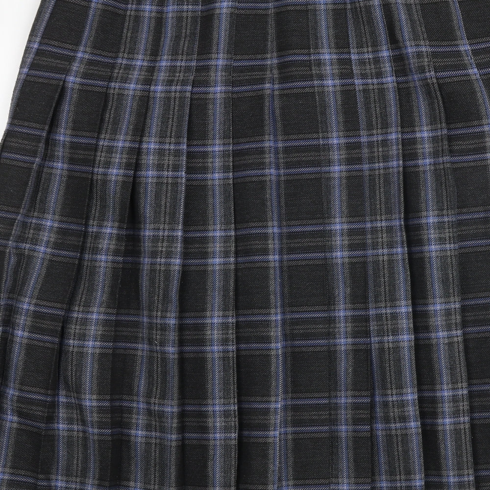 EWM Womens Multicoloured Plaid Polyester Pleated Skirt Size 16 Zip