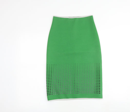 Clover Canyon Womens Green Polyester Bandage Skirt Size XS - Cut out detail