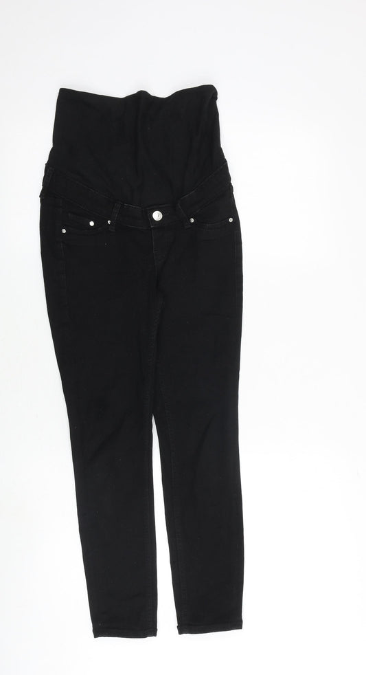 H&M Womens Black Cotton Straight Jeans Size XS Slim