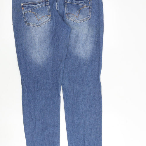 SoulCal&Co Womens Blue Cotton Skinny Jeans Size 12 Regular Zip