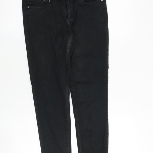 Morgan Womens Black Cotton Skinny Jeans Size 10 Regular Zip