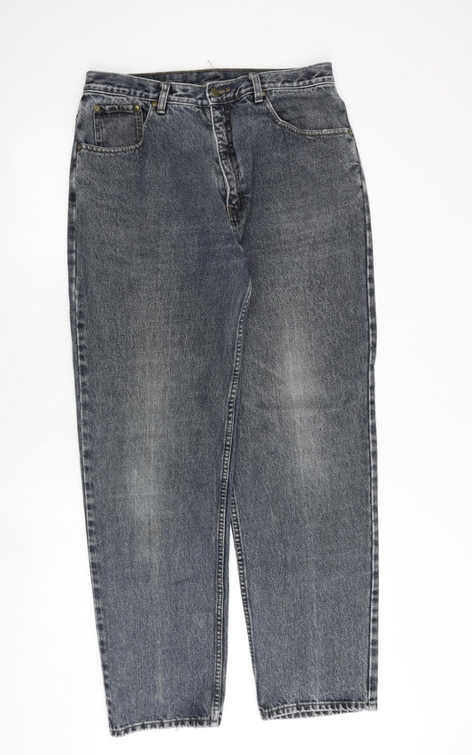 Nico Mens Blue Cotton Tapered Jeans Size 34 in Regular Zip