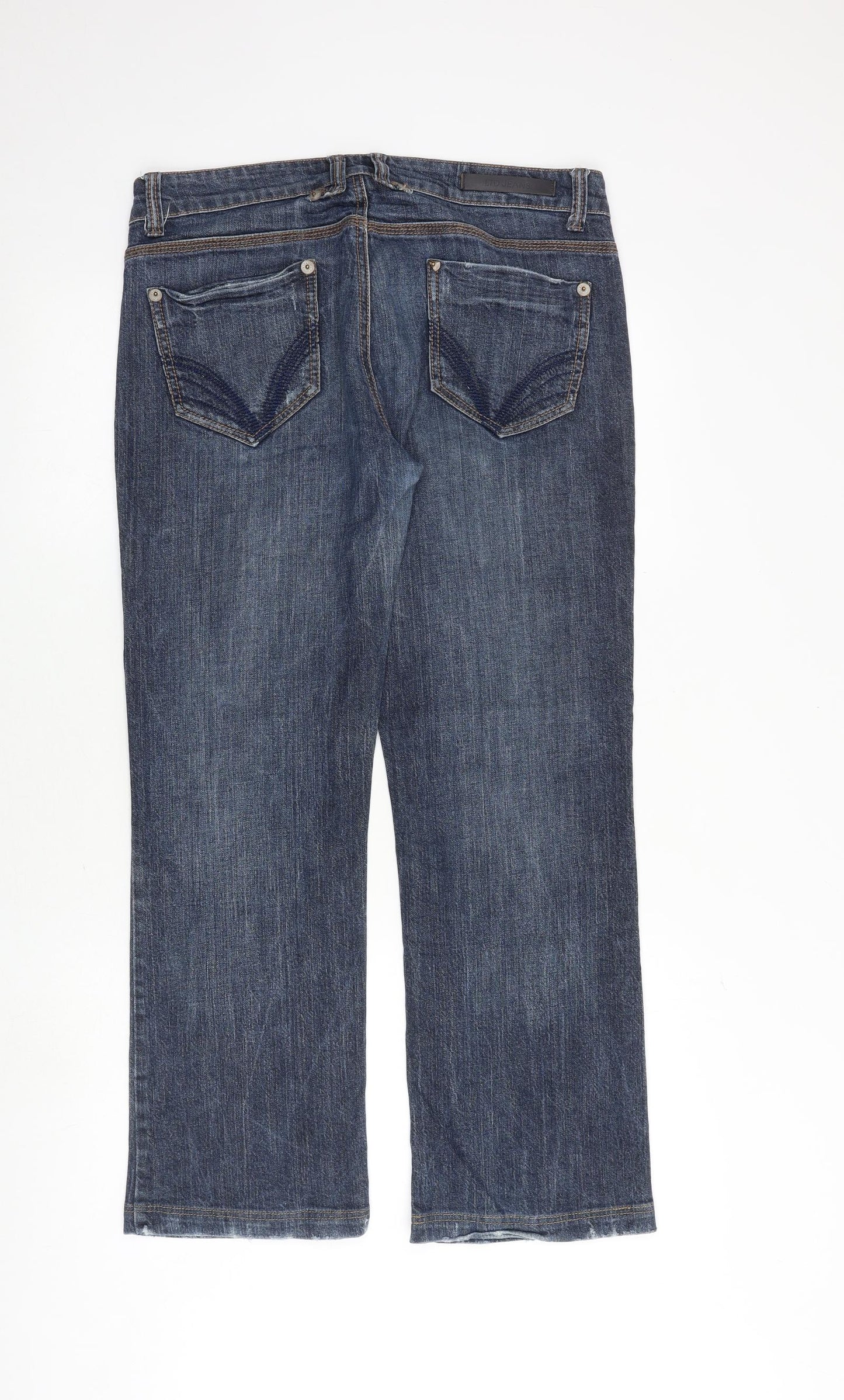 LTD Jeans Womens Blue Cotton Straight Jeans Size 34 in Regular Zip