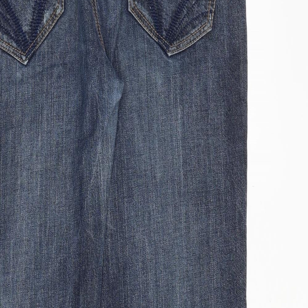 LTD Jeans Womens Blue Cotton Straight Jeans Size 34 in Regular Zip