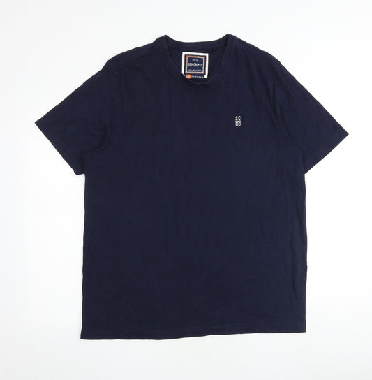 SoulCal&Co Mens Blue Cotton T-Shirt Size XL Round Neck