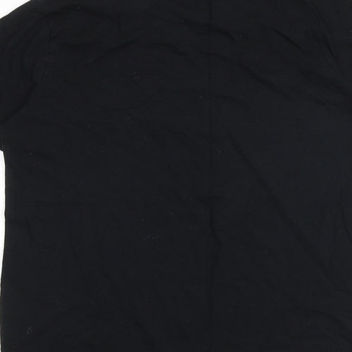 Marks and Spencer Boys Black 100% Cotton Basic T-Shirt Size 14-15 Years Round Neck Pullover - Playstation