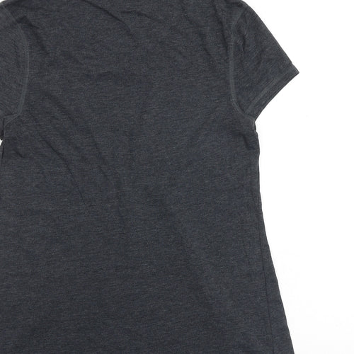 NEXT Womens Grey Cotton Basic T-Shirt Size 12 Round Neck